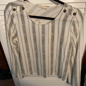 Long sleeve striped top